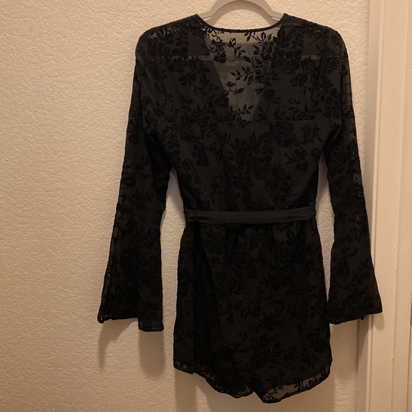 Small, black, floral romper - not worn - Picture 3 of 5